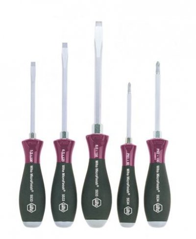 WIHA Juego de destornilladores MicroFinish 5533MF HK5 SATZ 5-tlg; Schlitz/PH