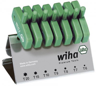WIHA Juego de llaves Allen con mango de llave 365 Werkbankst&auml;nder 7tlg; TorxPlus