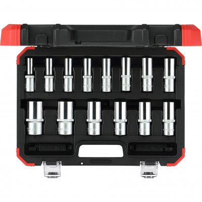 GEDORE Juego de llaves de vaso 1/2 hexagonal AN 10-32 mm, 14 piezas