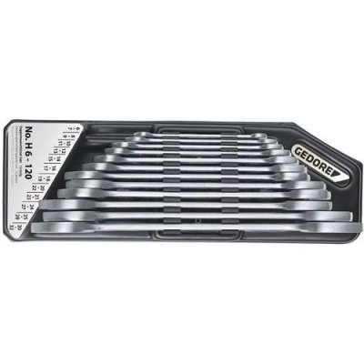 GEDORE Juego de llaves fijas de doble boca con soporte 12 pzas 6-32 mm