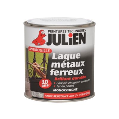 JULIEN  - Laque antirouille / Bo&icirc;te 250 ml - Blanc satin