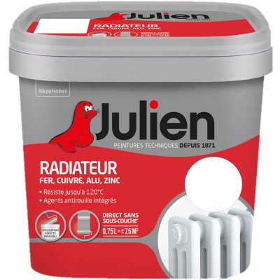 JULIEN  Peinture pour Radiateur en Phase Aqueuse - Blanc Satin - 400ml