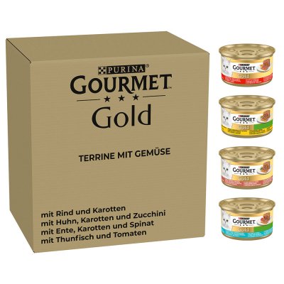 GOURMET Jumbopack  Gold Les Terrines 96 x 85 g - aux l&eacute;gumes