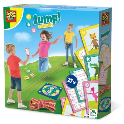 SES CREATIVE Jump! Animals - Sauts &agrave; l'&eacute;lastique : d&eacute;fis  avec  des cartes
