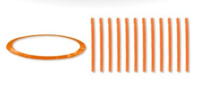 JUMP4FUN  Accessoires Trampoline Pack relooking Trampoline 14FT - 427cm - 12 Perches - Orange 