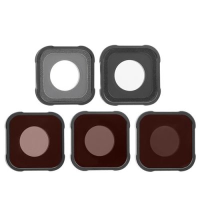  Junestar Kit de Filtre d'Objectif de Cam&eacute;ra UV/CPL/ND8/ND16/ND32 pour Gopro Hero9 5Pcs 