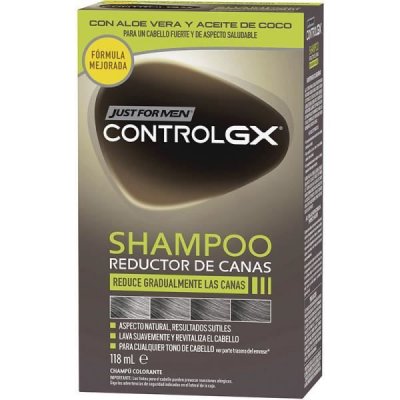 JUST FOR MEN  Control Gx Champ&uacute; Reductor De Canas 118 Ml Hombre