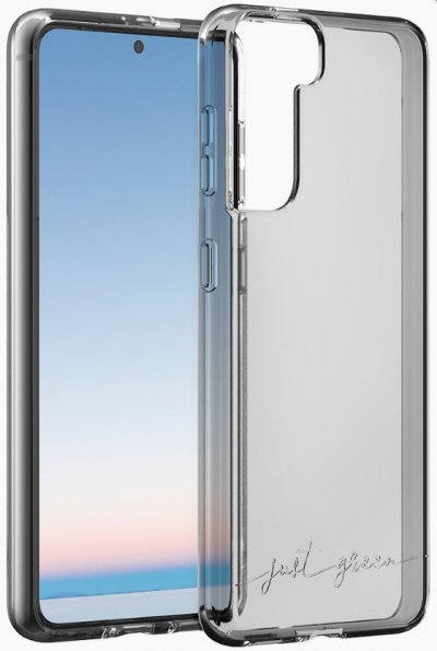 BIGBEN CONNECTED Just Green Coque Bio pour Samsung Galaxy S21 Transparente