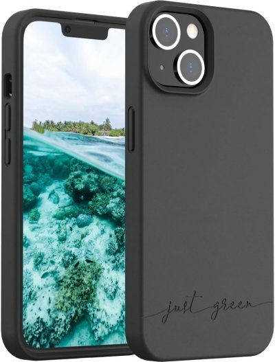 JUST GREEN  jgcovip14b - coque  bio ip14 black
