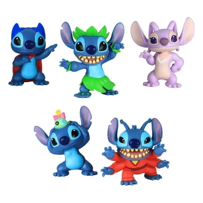 DISNEY Just Play Figurine De Collection Stitch 5 Unit&eacute;s