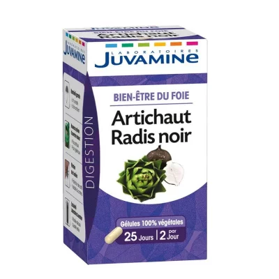 JUVAMINE  - Bien Etre du Foie - Artichaut Radis Noir - 50 G&eacute;lules