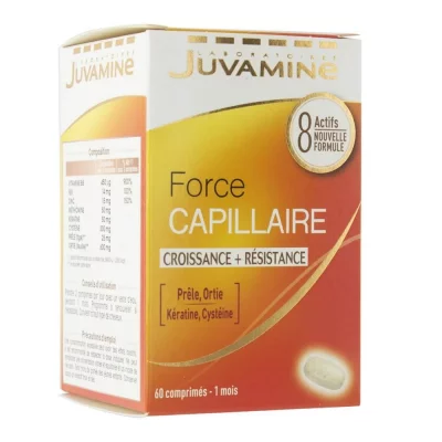 JUVAMINE  - Force Capillaire/Croissance/R&eacute;sistance - K&eacute;ratine - 60 Comprim&eacute;s