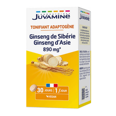 JUVAMINE  Ginseng Max Vitalit&eacute; 30 Comprim&eacute;s - Pot 30 comprim&eacute;s