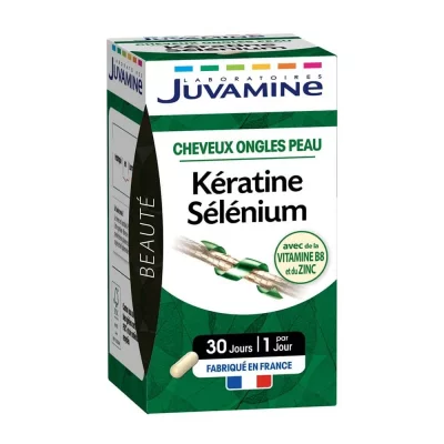 JUVAMINE  K&eacute;ratine S&eacute;l&eacute;nium Beaut&eacute; 30 G&eacute;lules - Pot 30 g&eacute;lules