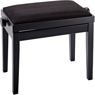 K&M K & M 13900 Banc pour piano - mat, si&egrave;ge velours - noir