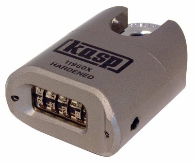 KASP K11960XD Cadenas fermeture diff&eacute;rente argent avec serrure &agrave; combinaison