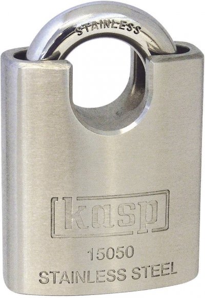KASP K15050D Cadenas 50 mm fermeture diff&eacute;rente argent avec serrure &agrave; cl&eacute;