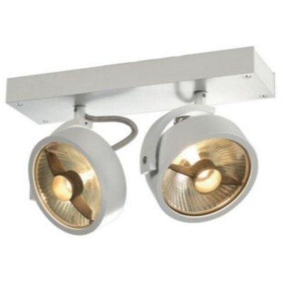 SLV Kalu, 2 spots, qpar111 plafonnier, blanc mat. es111, max. 2x75w