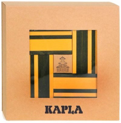 KAPLA  Coffret 40 Planchettes avec Livre d'Art - D&egrave;s 3 ans Vert et Jaune