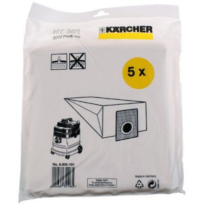 KARCHER K&auml;rcher 6.906-101 NT 351 Lot de 5 sachets filtrants en papier