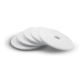 KARCHER  &ndash; Lot de 5 pads tr&egrave;s souple blanc 330mm