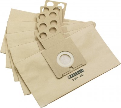 KARCHER  &ndash; Sachets filre papier (paquet de 5 ) pour rc 3000