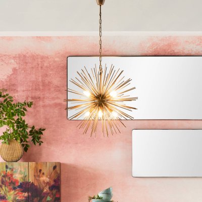 KARE  Beam Brass suspension, &agrave; huit lampes, dor&eacute;