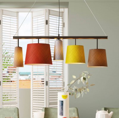 KARE  DESIGN Suspension  Design Abat-Jour Jaune Et Marron PARECCHI