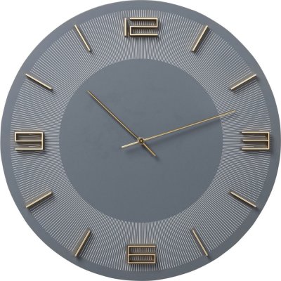 Kare - Leonardo Horloge Murale, Gris/Or, Taille Unique