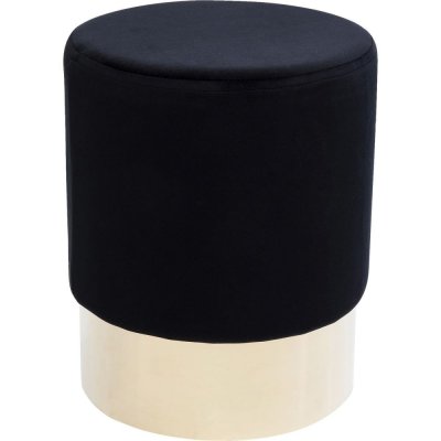 KARE DESIGN Kare Tabouret, Polyester, Schwarz-Messing, &Oslash;35