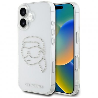 KARL LAGERFELD  Coque De T&eacute;l&eacute;phone Rhinestones Iphone 16