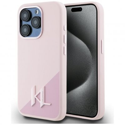 KARL LAGERFELD  Coque De T&eacute;l&eacute;phone Shadow Metal Initial Magsafe Iphone 15 Pro Max