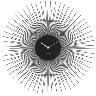 Karlsson - Horloge en m&eacute;tal Peony 45 cm noir