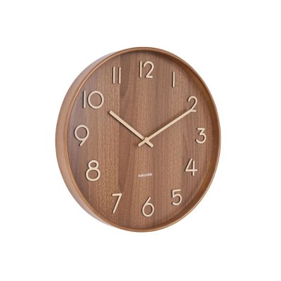 Karlsson - Horloge murale grand mod&egrave;le Pure - Bois brut - Pure