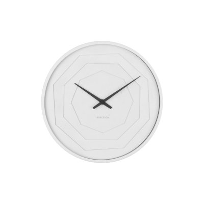 Karlsson - Horloge ronde en bois Origami 30 cm - Blanc