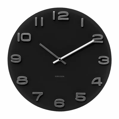 KARLSSON  - Horloge ronde vintage en verre 35 cm noir 