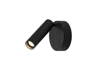 SLV KARPO, 1 spot, LED, applique plafonnier rond, noir, 7,5W, 3000K