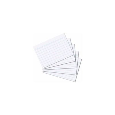 KARTEIKARTEN  Lot de 100 Fiches bristol 170g format A8 lign&eacute; Blanc