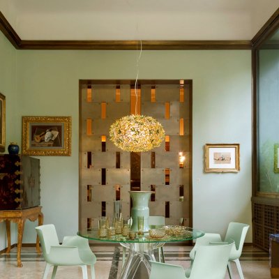KARTELL  Bloom, Lampe &agrave; Suspension, Grand, Menthe