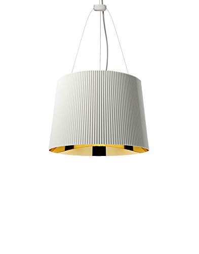 PAS DE MARQUE Kartell G&egrave;, Lampe de Suspension, Blanc/Or [Classe &eacute;nerg&eacute;tique A]
