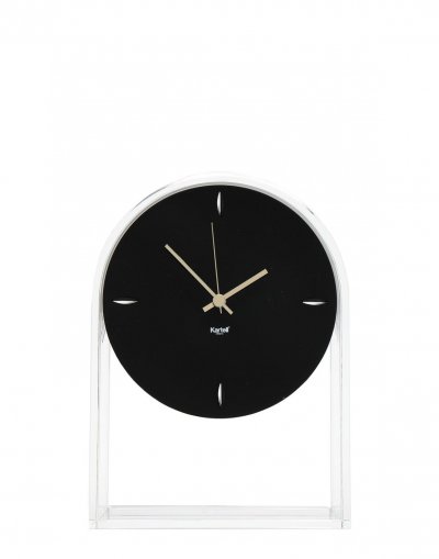 Kartell - Horloge de table Air du Temps, transparent / noir