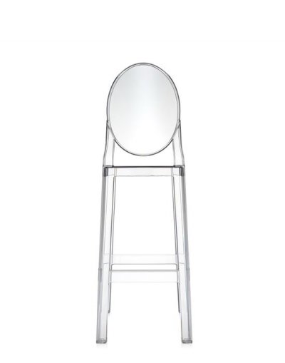 Kartell One More Tabouret, Lot de 2, Cristal, H. 65 cm