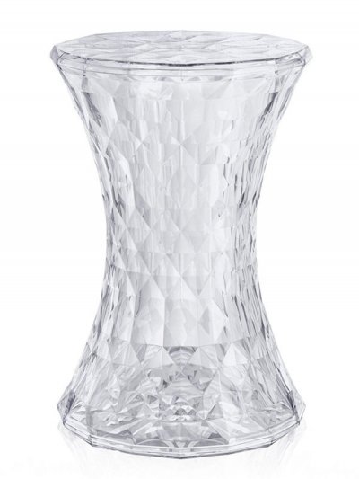 Kartell - Table d'appoint et tabouret Stone, transparent