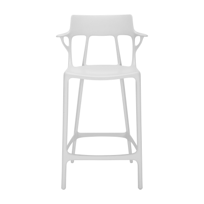 Kartell Tabouret de bar A.I. - blanc - Hauteur d'assise 65 cm