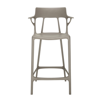 Kartell Tabouret de bar A.I. - gris - Hauteur d'assise 65 cm