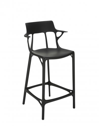 Kartell Tabouret de bar A.I. - noir - Hauteur d'assise 65 cm