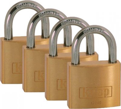 KASP  - Cadenas K12040D4 or-jaune avec serrure &agrave; cl&eacute; - or-jaune