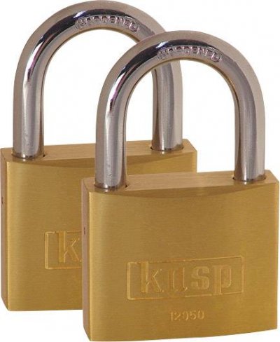 KASP  K12050D2 S&eacute;rie 120 Lot de 2 Cadenas &agrave; cl&eacute; 50 mm