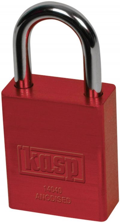 KASP  K14040REDD Cadenas aluminium 38 mm Rouge