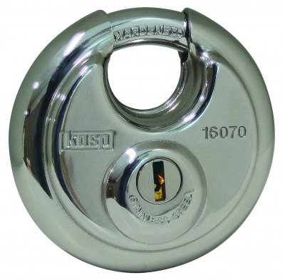 KASP  K16070A3 Cadenas fermeture universelle argent avec serrure &agrave; cl&eacute;